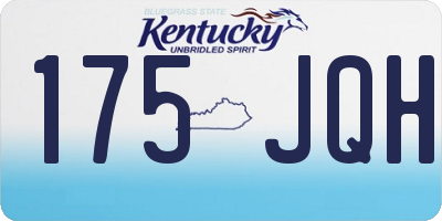 KY license plate 175JQH