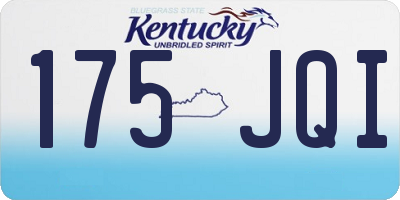 KY license plate 175JQI