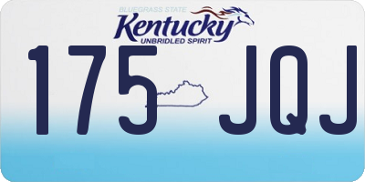 KY license plate 175JQJ