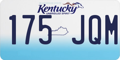 KY license plate 175JQM