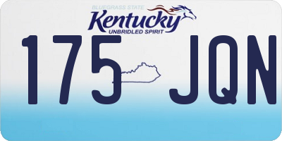 KY license plate 175JQN