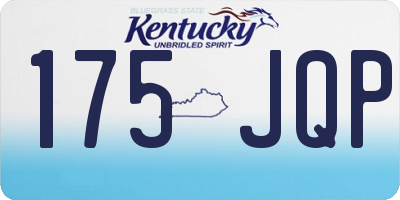 KY license plate 175JQP