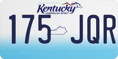 KY license plate 175JQR