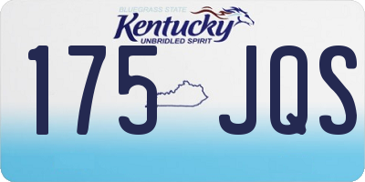 KY license plate 175JQS