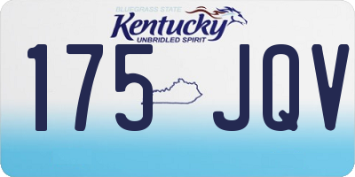 KY license plate 175JQV