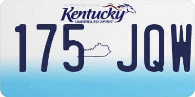 KY license plate 175JQW