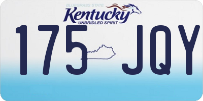 KY license plate 175JQY