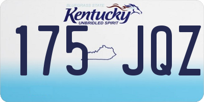 KY license plate 175JQZ