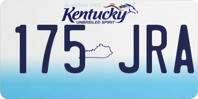 KY license plate 175JRA