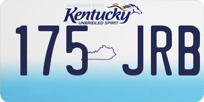 KY license plate 175JRB