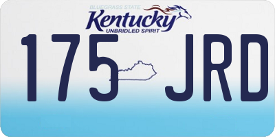 KY license plate 175JRD