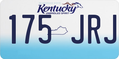 KY license plate 175JRJ