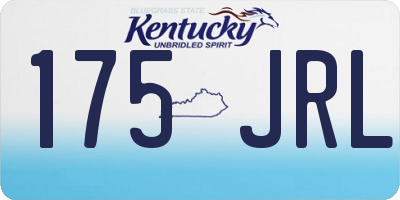 KY license plate 175JRL