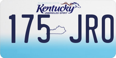 KY license plate 175JRO
