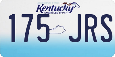 KY license plate 175JRS