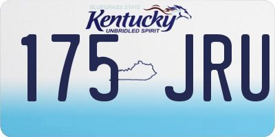 KY license plate 175JRU
