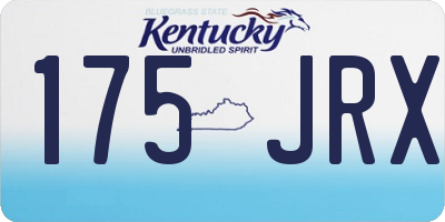 KY license plate 175JRX