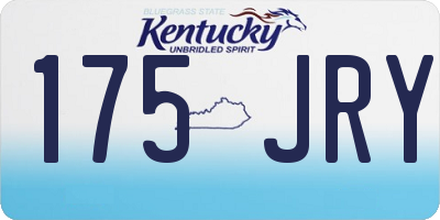 KY license plate 175JRY