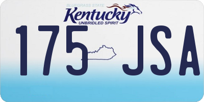 KY license plate 175JSA