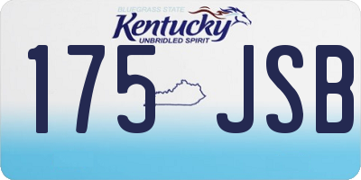 KY license plate 175JSB
