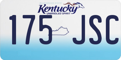KY license plate 175JSC