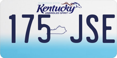 KY license plate 175JSE