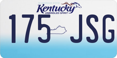 KY license plate 175JSG