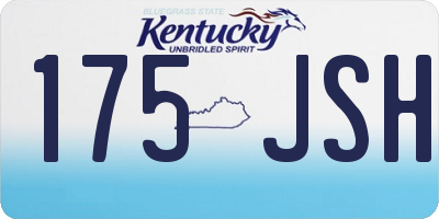 KY license plate 175JSH