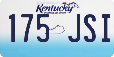 KY license plate 175JSI