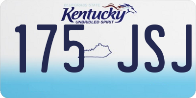 KY license plate 175JSJ