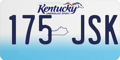 KY license plate 175JSK