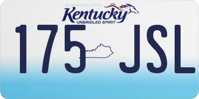 KY license plate 175JSL