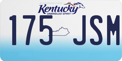 KY license plate 175JSM
