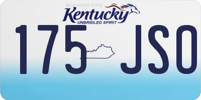 KY license plate 175JSO