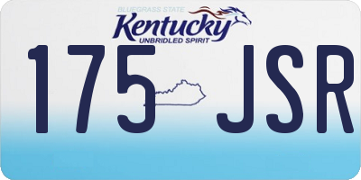 KY license plate 175JSR