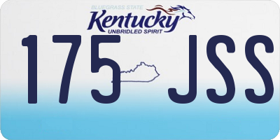 KY license plate 175JSS