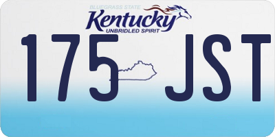 KY license plate 175JST