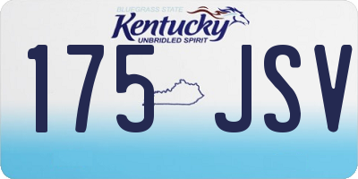 KY license plate 175JSV