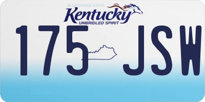 KY license plate 175JSW
