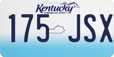 KY license plate 175JSX