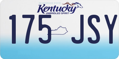 KY license plate 175JSY