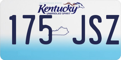 KY license plate 175JSZ