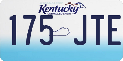 KY license plate 175JTE
