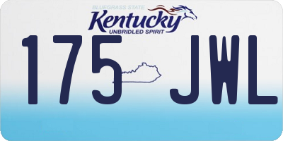 KY license plate 175JWL