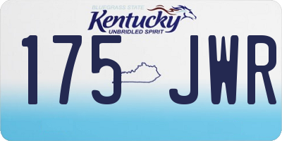 KY license plate 175JWR