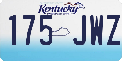 KY license plate 175JWZ