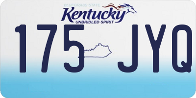 KY license plate 175JYQ