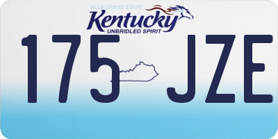 KY license plate 175JZE