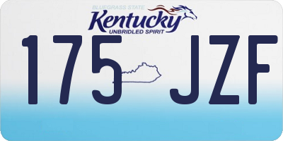 KY license plate 175JZF