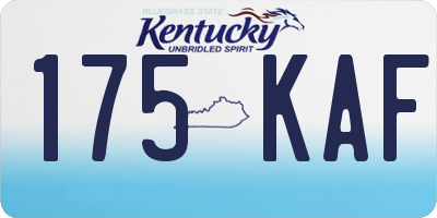 KY license plate 175KAF